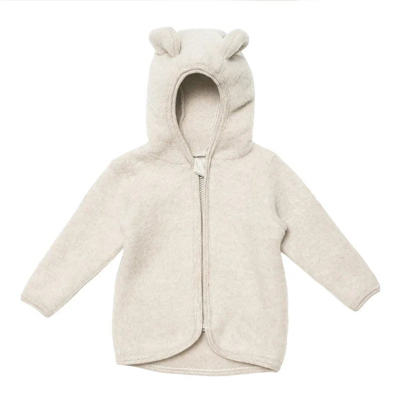 Children's Ear-Shaped Coat 2025 Autumn Winter New Cute Baby Warm Clothing