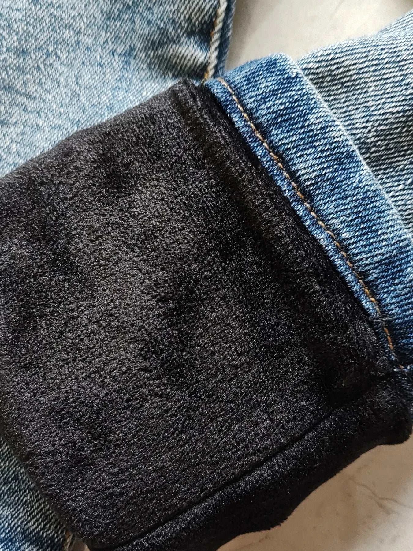 5123 Winter warm 4-12 years Kids Boys' Jeans soft denim and fleece boys clothing C1102