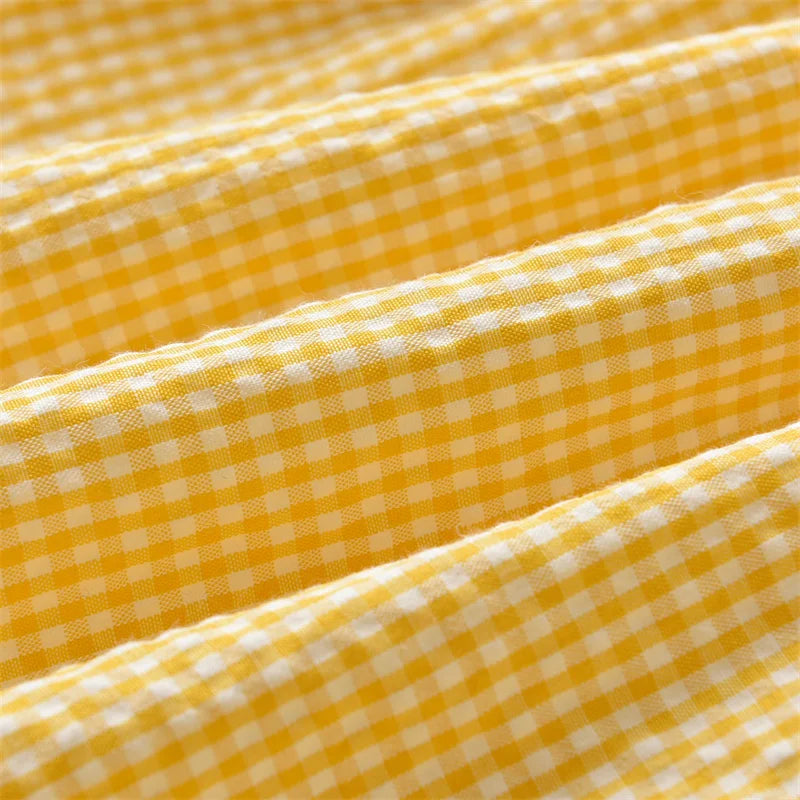 Cute Baby Girl Easter Yellow Dress Children Spanish Boutique Dresses Infant Summer Sleeveless Cotton Frocks For One Years Old