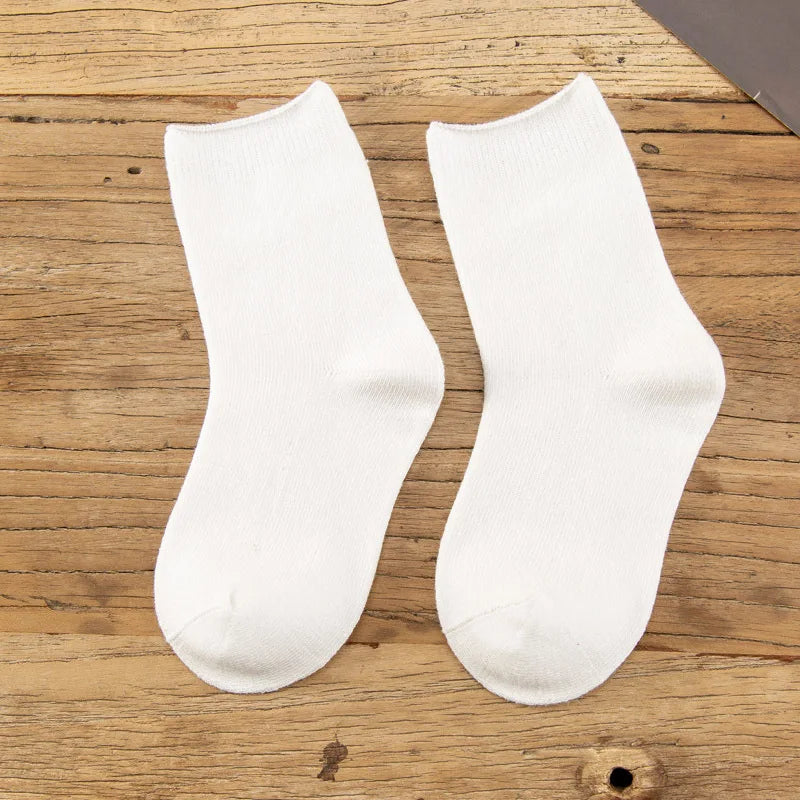 Children's Socks Cotton Colorful Harajuku Retro Boys Girls Black Socks Kids Klein Blue School Casual In Tube Solid Sox Stylish