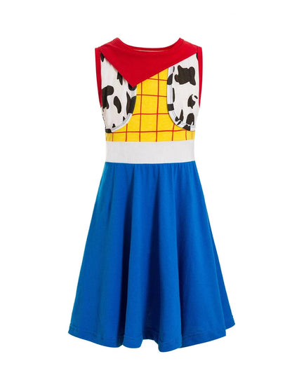Jessie Costume Child buzz Costume Cowgirl Jessie Tunic Tank dress toddler dresses bo peep buzz lightyear alien forky dress girls C1023