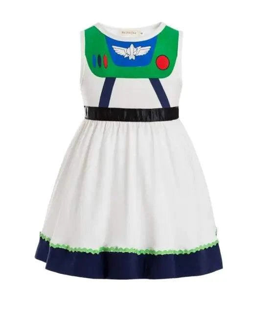 Jessie Costume Child buzz Costume Cowgirl Jessie Tunic Tank dress toddler dresses bo peep buzz lightyear alien forky dress girls C1023