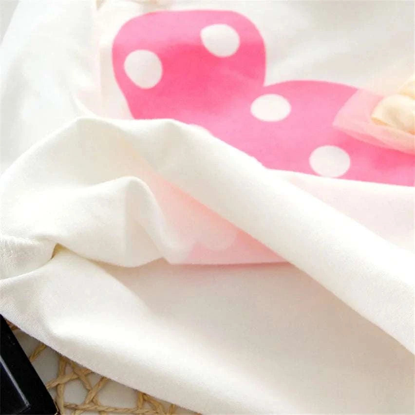 Baby Girls Clothing Set Fashion Bow Dot T shirt+ Pant Suit Kids Cotton Tracksuit Children Spring Long Sleeve Clothes C1078