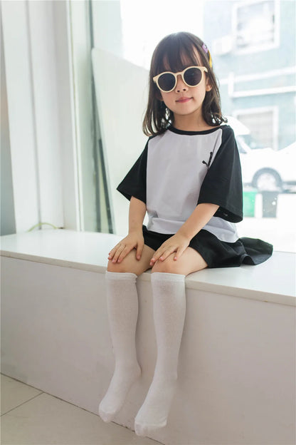 Children's socks wholesale infant kids knee high girl cartoon toddler baby socks cotton knee high long 2 to 10 Year kids socks