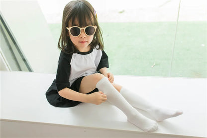 Children's socks wholesale infant kids knee high girl cartoon toddler baby socks cotton knee high long 2 to 10 Year kids socks