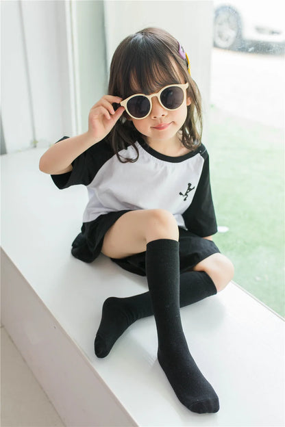Children's socks wholesale infant kids knee high girl cartoon toddler baby socks cotton knee high long 2 to 10 Year kids socks