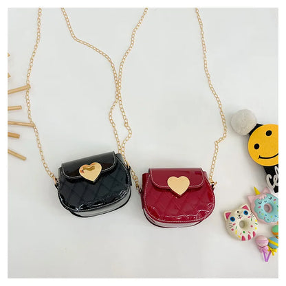 Children's Bags New Love Solid Color Dopamine Mini Cute Sweet Kawaii Shoulder Bags Fashionable Versatile Girl's Crossbody Bags