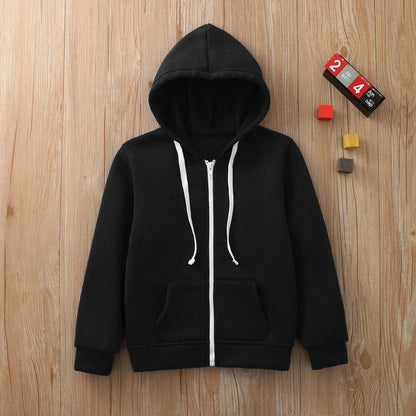 Water And Wind Proof Jacket Zip Sweatshirt Girls Color Hoodie Boys Kids Top Long Sleeve Up Solid Boys Coat& Puffy Coat Kids C1107