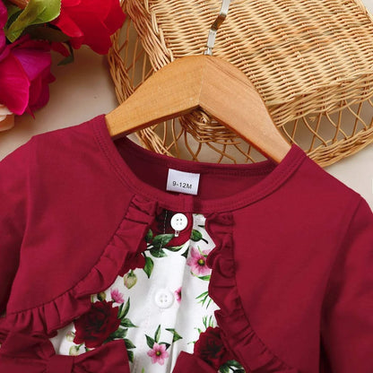 Autumn  And Winter 1-2Years  Old  Baby Girls Dress Long  Sleeve    Newborn Baby Girl  Princess  Outfit C1065