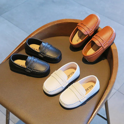 Children Shoes 2025 Spring Autumn Kids Casual Shoes Boys Loafers Soft PU Leather Toddler Slip-on Shoes For Boy