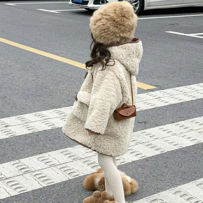 Children's Coats Fleece Coat Fashion Hooded Top for Children Winter Clothes for Girls Boys Clothes Kids Jackets