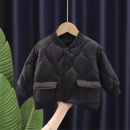 Children Coats Winter Jacket for Girl Boys Winter Top Coat Kids Warm Thicken Velvet Hooded Baby Coats Causal Outerwear