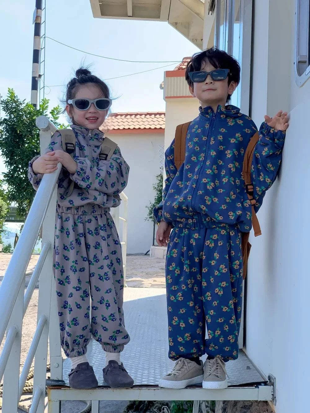 Children's Set Spring Autumn Boys Girls Printed Two Piece Set Children's Casual Clothing Set Sibling Clothing Kids Boys Clothes C1080