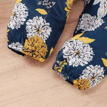 Newborn Baby Girls Clothing Set Short Sleeve Bodysuit +Floral Pants with Bow + Headband 3PCS Outfits Toddler Baby Girl Clothing C1064