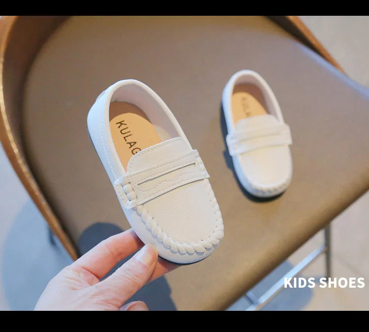 Children Shoes 2025 Spring Autumn Kids Casual Shoes Boys Loafers Soft PU Leather Toddler Slip-on Shoes For Boy