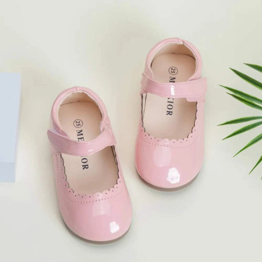 Girls Soft Bottom Multi-color Leather Spring Autumn New Baby Girl Bright Color Leather England Style Breathable Princess Shoes C1087