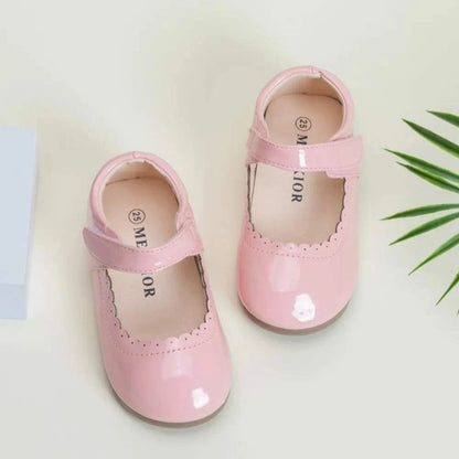 Girls Soft Bottom Multi-color Leather Spring Autumn New Baby Girl Bright Color Leather England Style Breathable Princess Shoes C1087