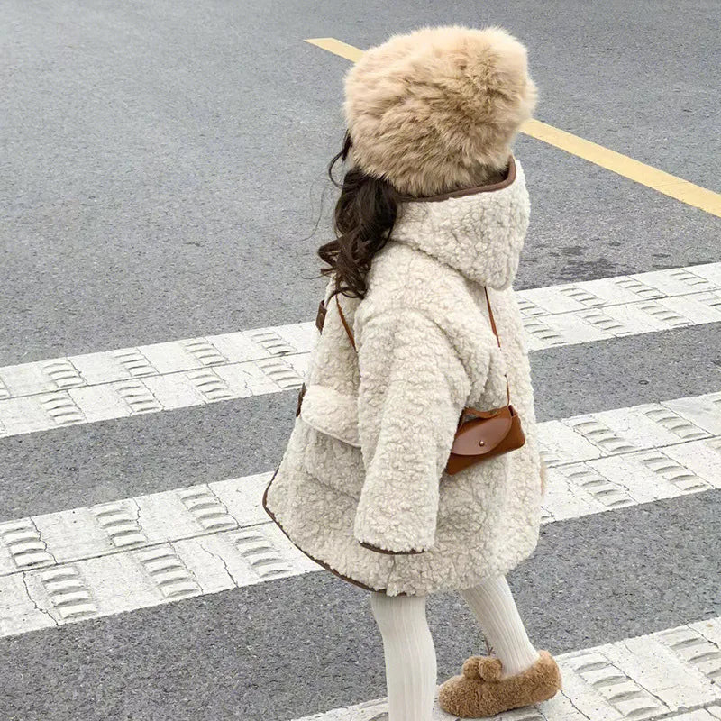 Children's Coats Fleece Coat Fashion Hooded Top for Children Winter Clothes for Girls Boys Clothes Kids Jackets