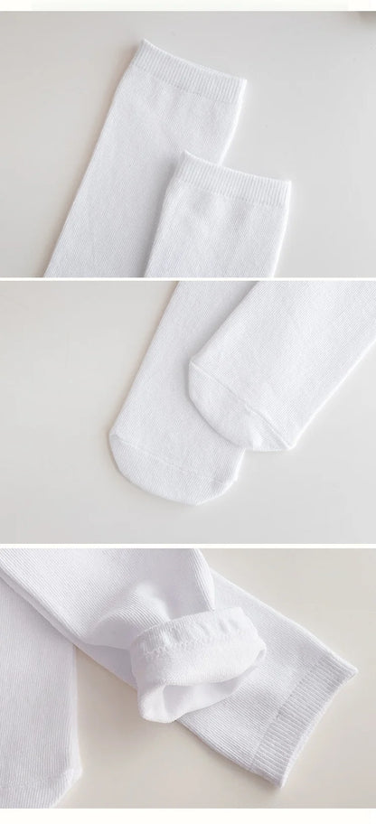 Children's Socks For Girls White Knee High Long Socks For Boys Black Football Socks 1-15Years Student Kids Stockings Spring New