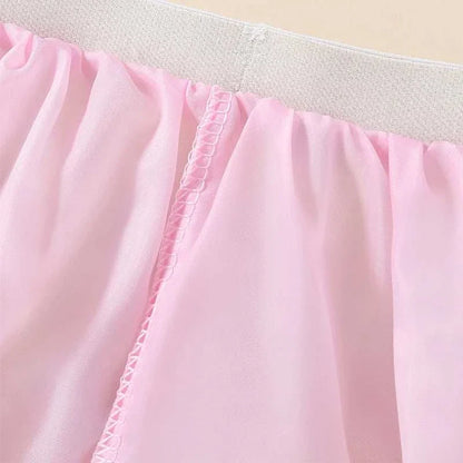 Pink baby girls tutu fluffy skirt with elastic waistband made of soft tulle material
