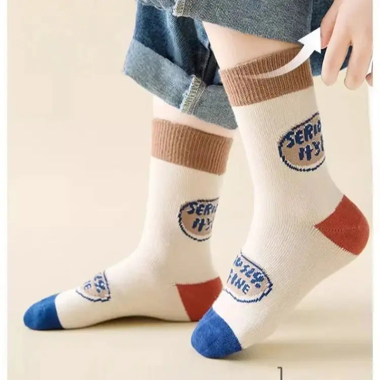 Baby Socks Children Autumn 5 Pairs New Cotton Socks Kids Sock 1-14T Boys Funny Puppy Pattern Socks