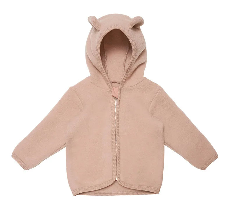 Children's Ear-Shaped Coat 2025 Autumn Winter New Cute Baby Warm Clothing
