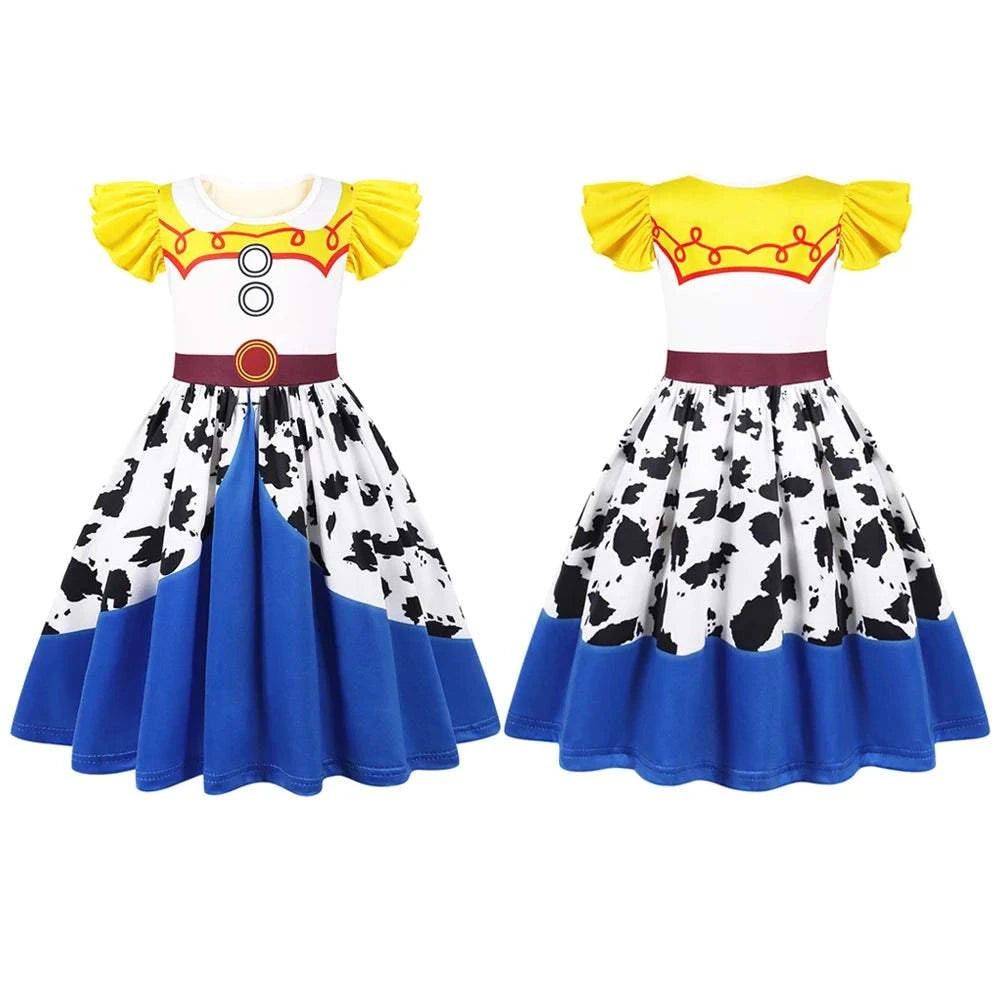 Toy Story Buzz Lightyear Dress for Girls Kids Jessie Costume Halloween Outfit Birthday Party Princess Dress Up C1039