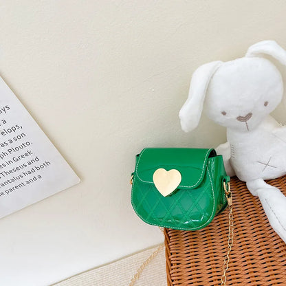 Children's Bags New Love Solid Color Dopamine Mini Cute Sweet Kawaii Shoulder Bags Fashionable Versatile Girl's Crossbody Bags