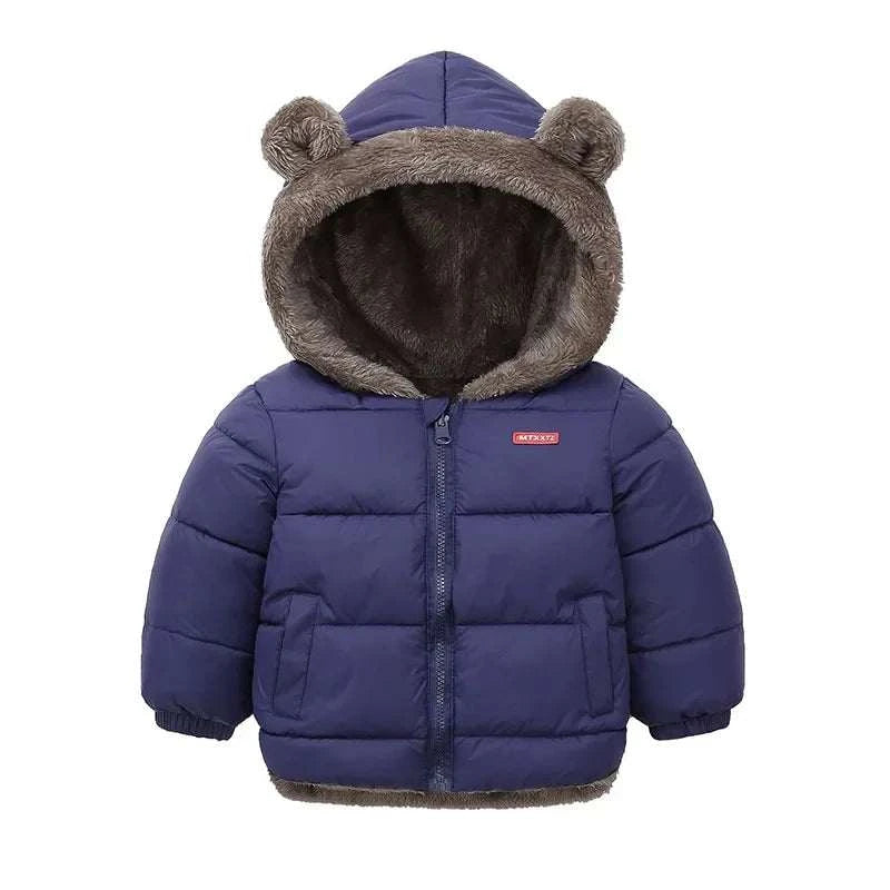 Cashmere Children Coat 2024 Autumn Winter Thicken Jacket Boys Girls Solid Color Hooded Jackets Kids Parka Outerwear 2-6 Years C1049