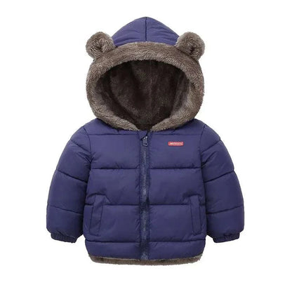 Cashmere Children Coat 2024 Autumn Winter Thicken Jacket Boys Girls Solid Color Hooded Jackets Kids Parka Outerwear 2-6 Years C1049