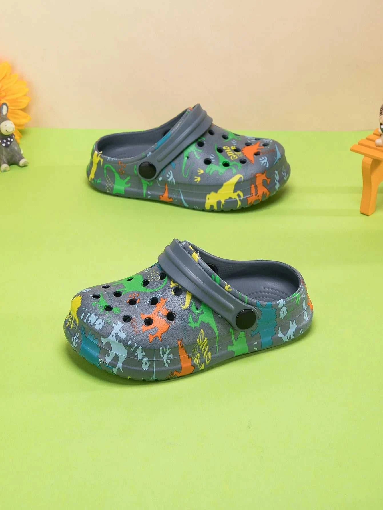 Summer Boys Fashion, Leisure, Comfortable Home Outdoor Beach Dinosaur Cave Shoes C1020
