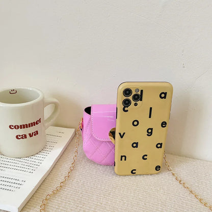 Children's Bags New Love Solid Color Dopamine Mini Cute Sweet Kawaii Shoulder Bags Fashionable Versatile Girl's Crossbody Bags