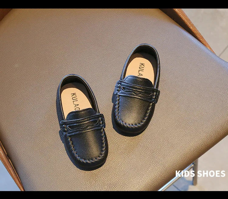 Children Shoes 2025 Spring Autumn Kids Casual Shoes Boys Loafers Soft PU Leather Toddler Slip-on Shoes For Boy
