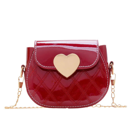 Children's Bags New Love Solid Color Dopamine Mini Cute Sweet Kawaii Shoulder Bags Fashionable Versatile Girl's Crossbody Bags
