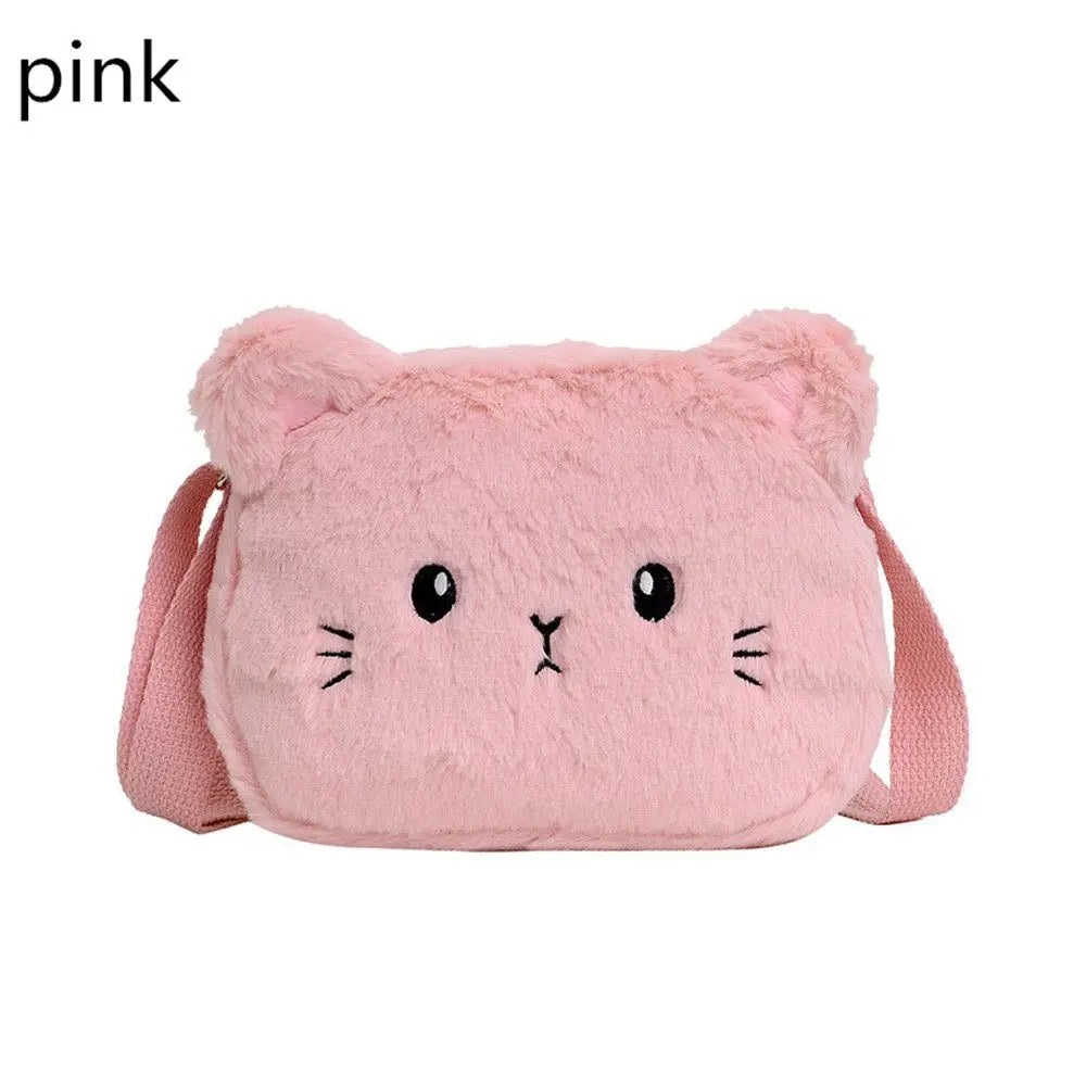 Children's Handbags Cute Shoulder Bag Cartoon Cat Soft  Bag Messenger Small Bags