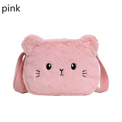 Children's Handbags Cute Shoulder Bag Cartoon Cat Soft  Bag Messenger Small Bags