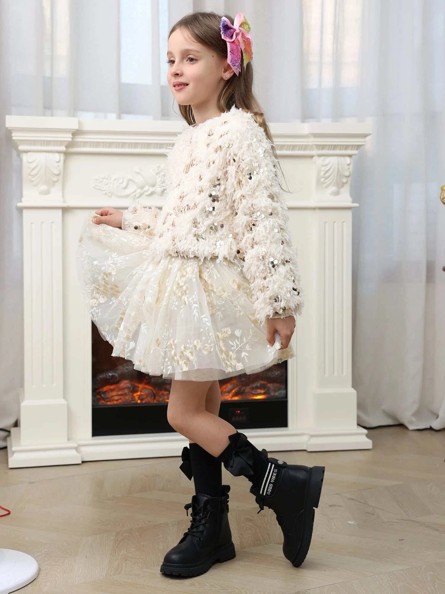 Summer Kids Girl lace Skirts baby girls floral embroidery TUTU Skirt Korean Fashion Birthday Clothes for 3-8 Year Child C1038