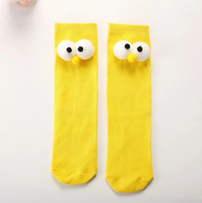 Warm Long Socks Kids Toddler Kids Socks Cartoon Knee height socks Eyes for girls boys socks cotton for christmas sock