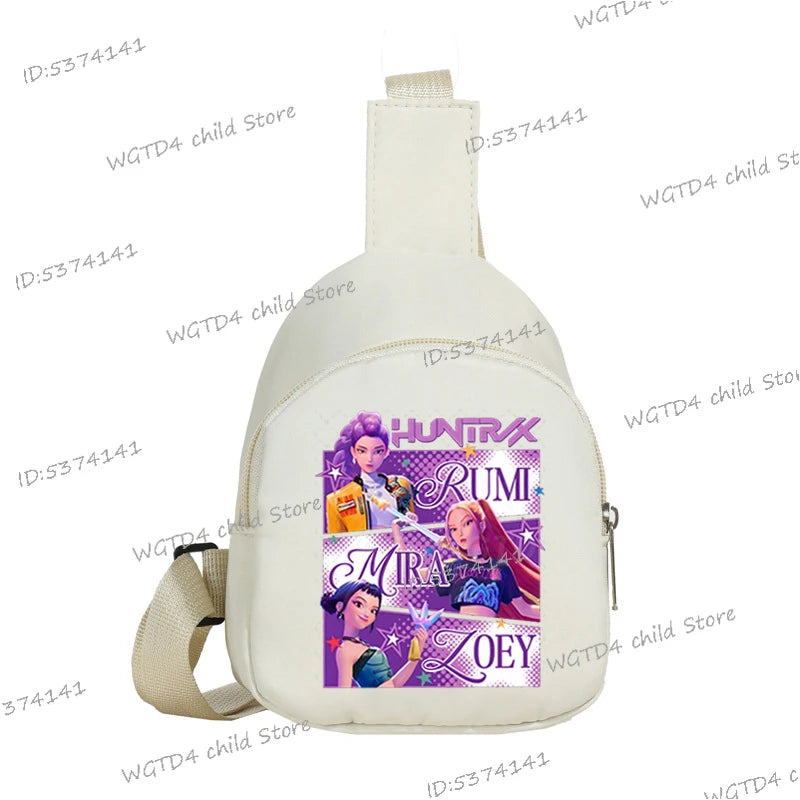 Children's Chest Bag K-Pop Demon Hunters Messenger Bags Baby Shoulder Bag Kids Gifts Mini Kids Gifts Cute Purses and Handbags