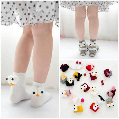 Warm Long Socks Kids Toddler Kids Socks Cartoon Knee height socks Eyes for girls boys socks cotton for christmas sock