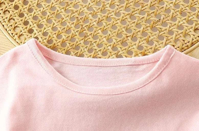 Autumn Boy Girl Baby O-neck Solid Bottoming Shirt Children Simple Casual Long Sleeves T-shirt Kid Cotton Tops Infant Unique Tees C1085