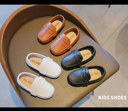 Children Shoes 2025 Spring Autumn Kids Casual Shoes Boys Loafers Soft PU Leather Toddler Slip-on Shoes For Boy