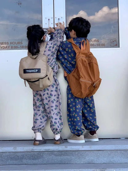 Children's Set Spring Autumn Boys Girls Printed Two Piece Set Children's Casual Clothing Set Sibling Clothing Kids Boys Clothes C1080