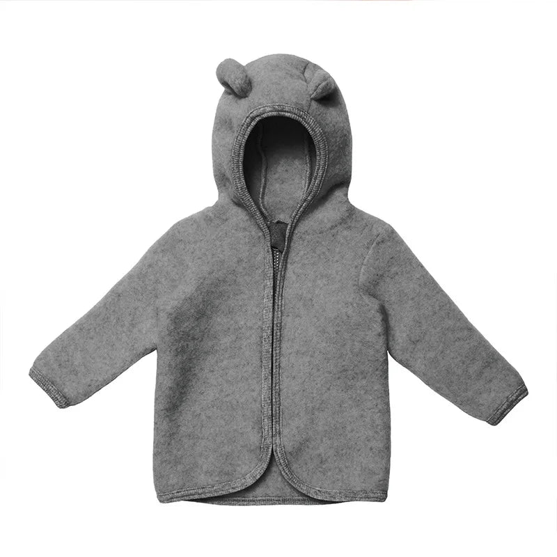 Children's Ear-Shaped Coat 2025 Autumn Winter New Cute Baby Warm Clothing
