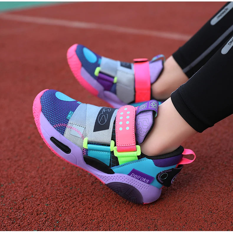 2025 New Children's Basketball Shoes For Boys Girls Non-slip Kids Sport Shoes Lightweight Outdoor Sneakers Trainers Footwear