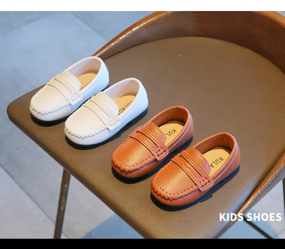 Children Shoes 2025 Spring Autumn Kids Casual Shoes Boys Loafers Soft PU Leather Toddler Slip-on Shoes For Boy