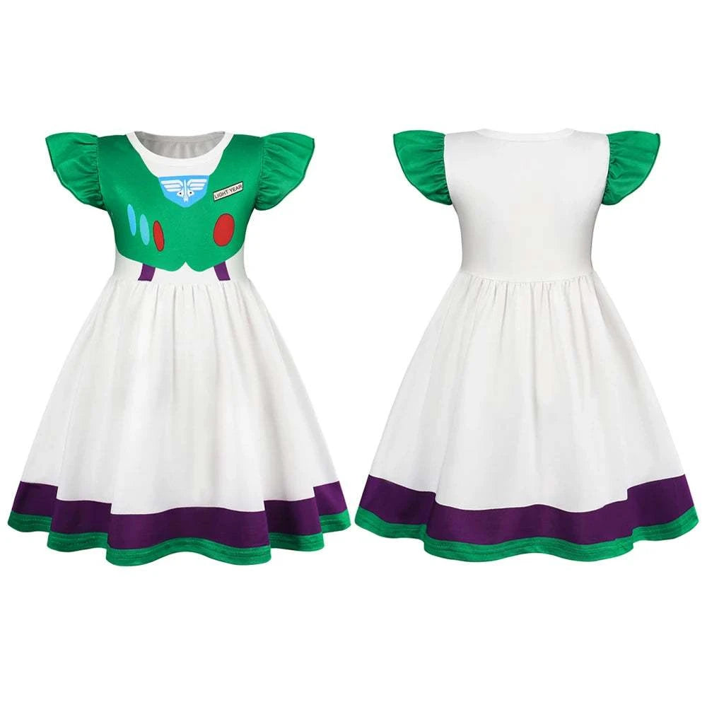 Toy Story Buzz Lightyear Dress for Girls Kids Jessie Costume Halloween Outfit Birthday Party Princess Dress Up C1039