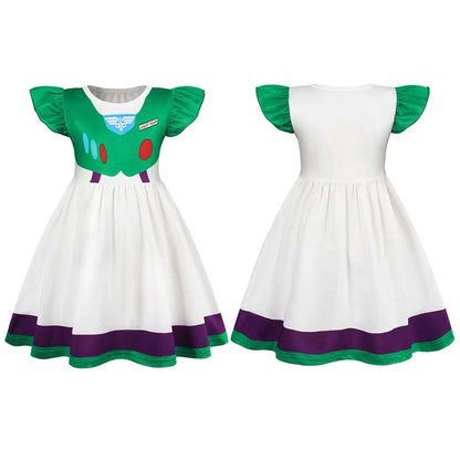 Toy Story Buzz Lightyear Dress for Girls Kids Jessie Costume Halloween Outfit Birthday Party Princess Dress Up C1039