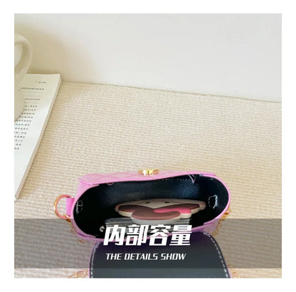 Children's Bags New Love Solid Color Dopamine Mini Cute Sweet Kawaii Shoulder Bags Fashionable Versatile Girl's Crossbody Bags