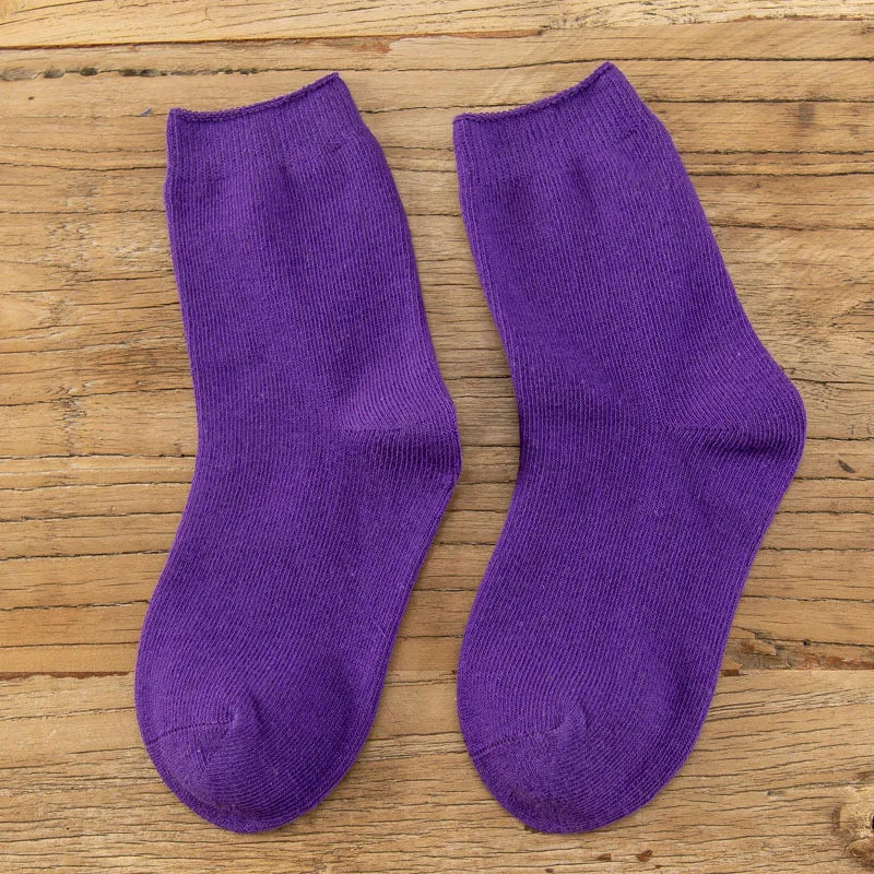 Children's Socks Cotton Colorful Harajuku Retro Boys Girls Black Socks Kids Klein Blue School Casual In Tube Solid Sox Stylish